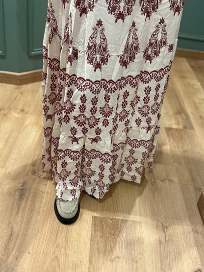 Robe longue bohème chic imprimée