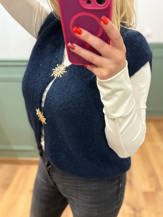 Gilet sans manches en maille