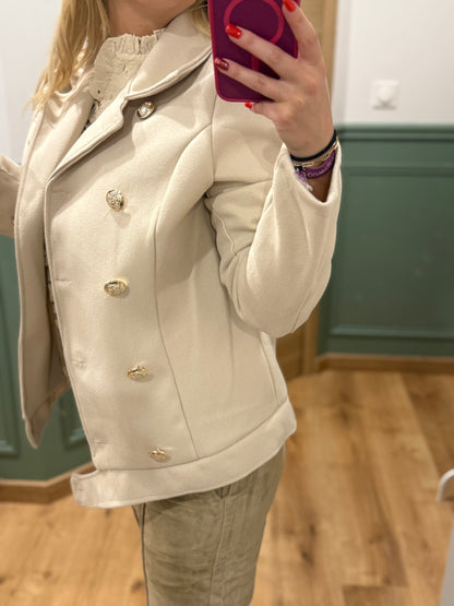 Veste officier chic à double boutonnage