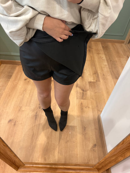 Jupe-Short Effet Cuir