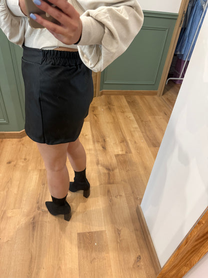 Jupe-Short Effet Cuir