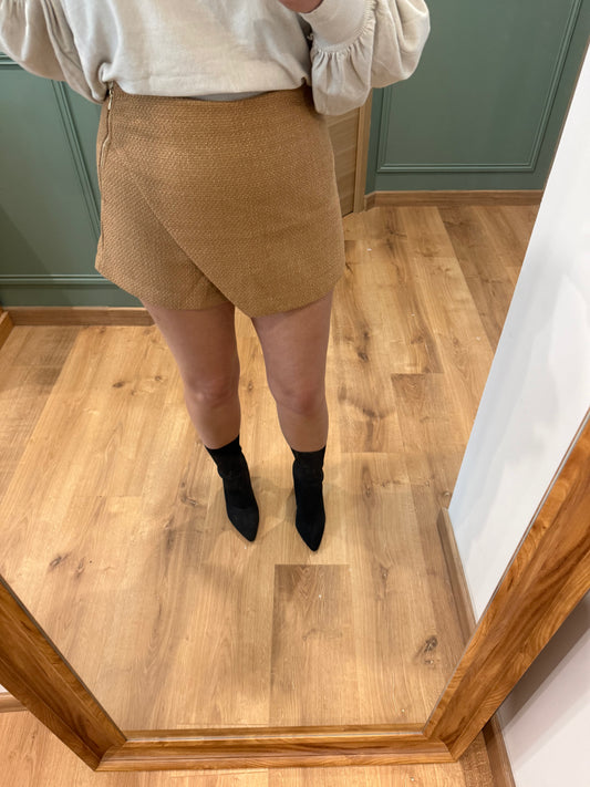 Jupe-Short Portefeuille Texturée